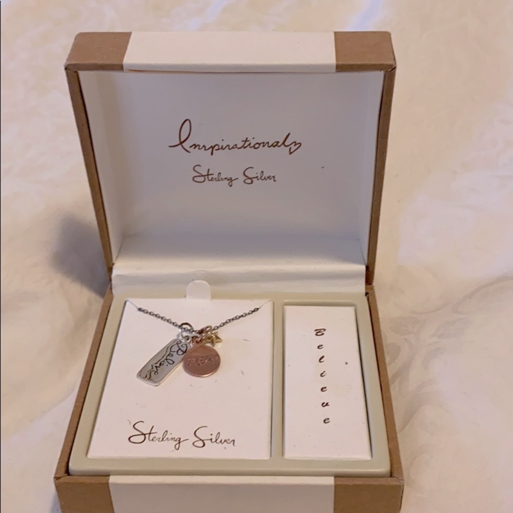 Never worn Sterling Silver inspirational necklace